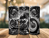 Black & White Skulls Motobike