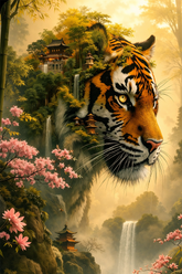 Etheral Tiger Flannel Blanket