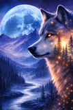 Mystical Wolf Flannel Blanket