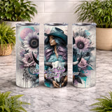 Cowgirl Skull 15 OZ Straight Wrap