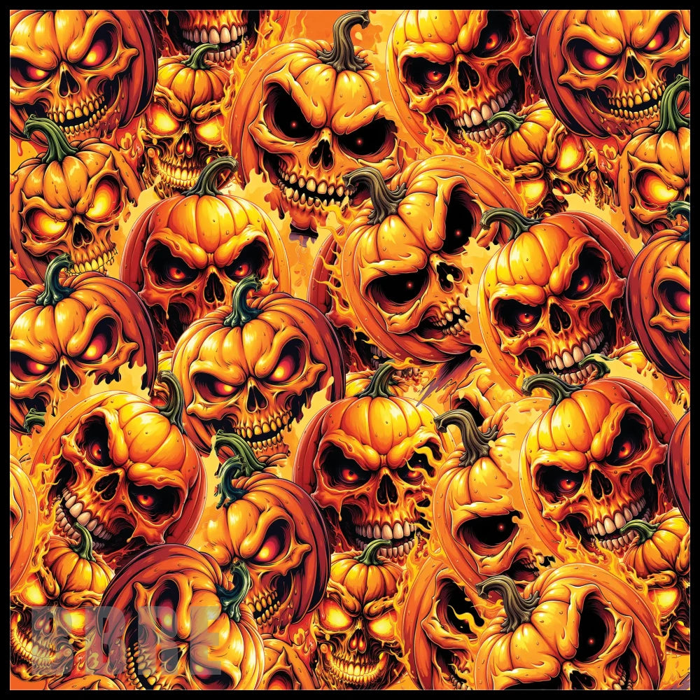Pumpkin Skull 15 OZ Straight Wrap