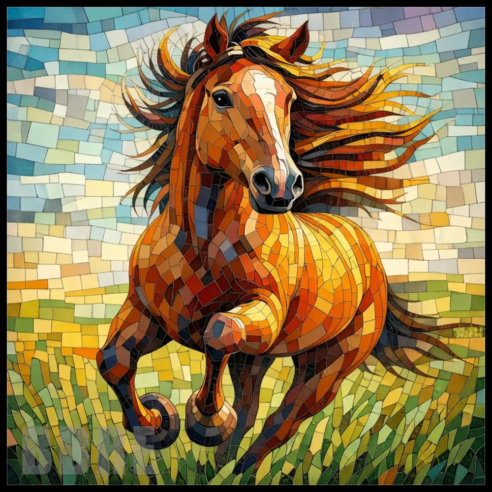 Mosaic Horse 15 OZ Straight Wrap