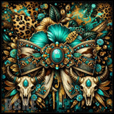 Turquoise Floral 15 OZ Straight Wrap