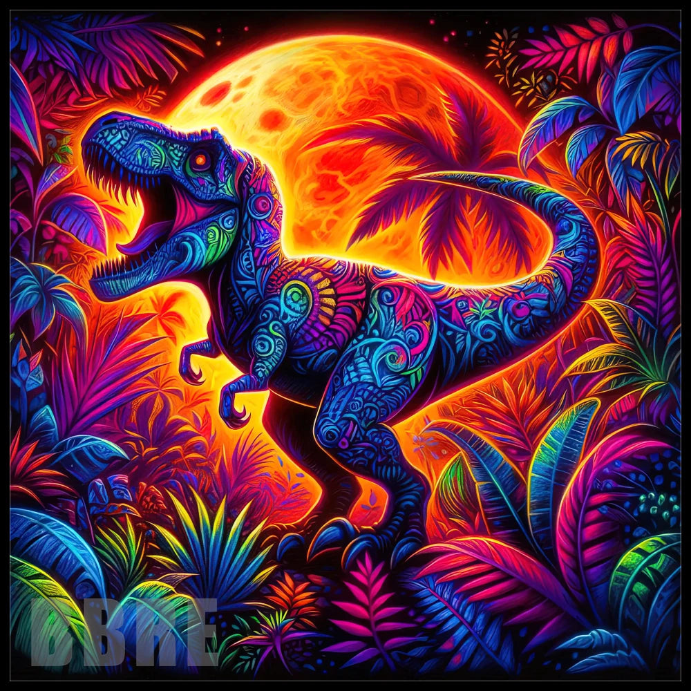 Colorful T-rex 15 OZ Straight Wrap