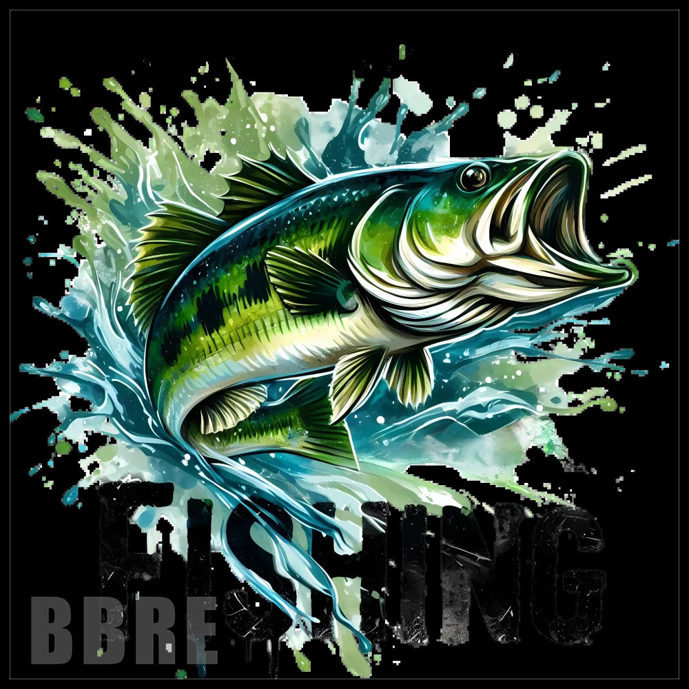 Fishing Bass 15 OZ Straight Wrap