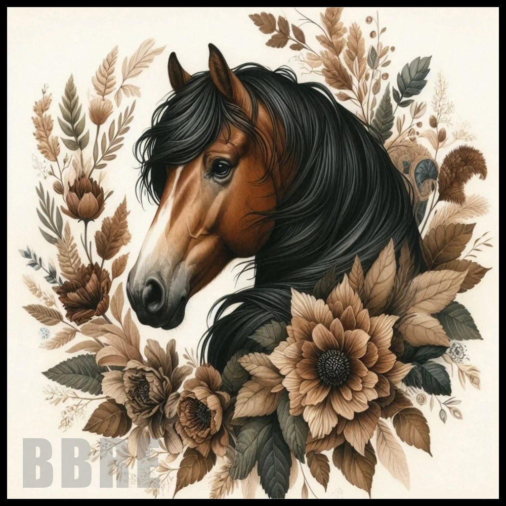 Floral Horse 2 15 OZ Straight Wrap
