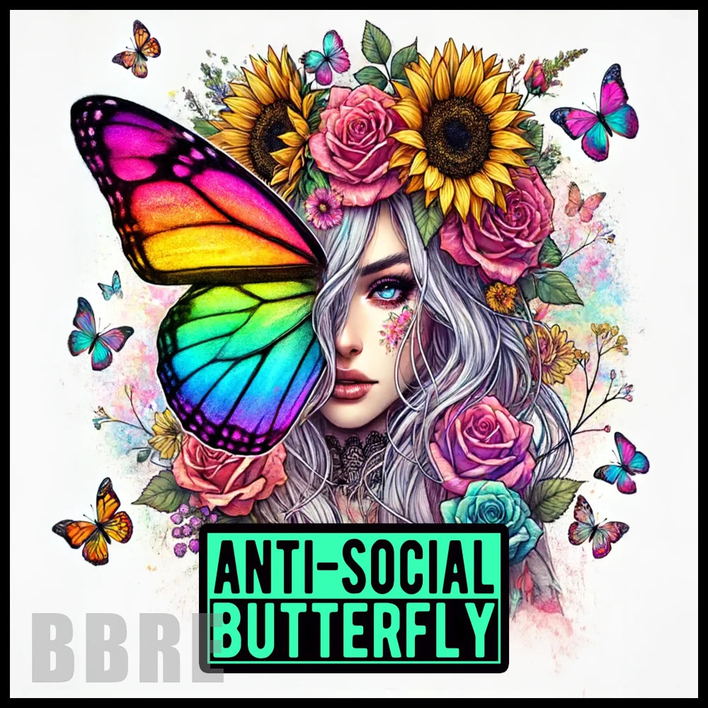 Anti-social Butterfly 15 OZ Straight Wrap