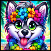 Floral Pup 2 15 OZ Straight Wrap