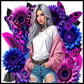 Floral Butterfly 12 15 OZ Straight Wrap