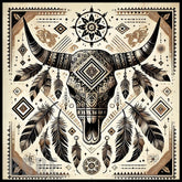Tribal Bull Skull 15 OZ Straight Wrap