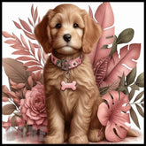 Floral Puppy 15 OZ Straight Wrap