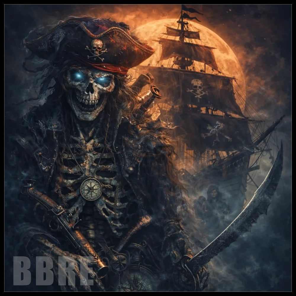 Pirate Skeleton 15 OZ Straight Wrap