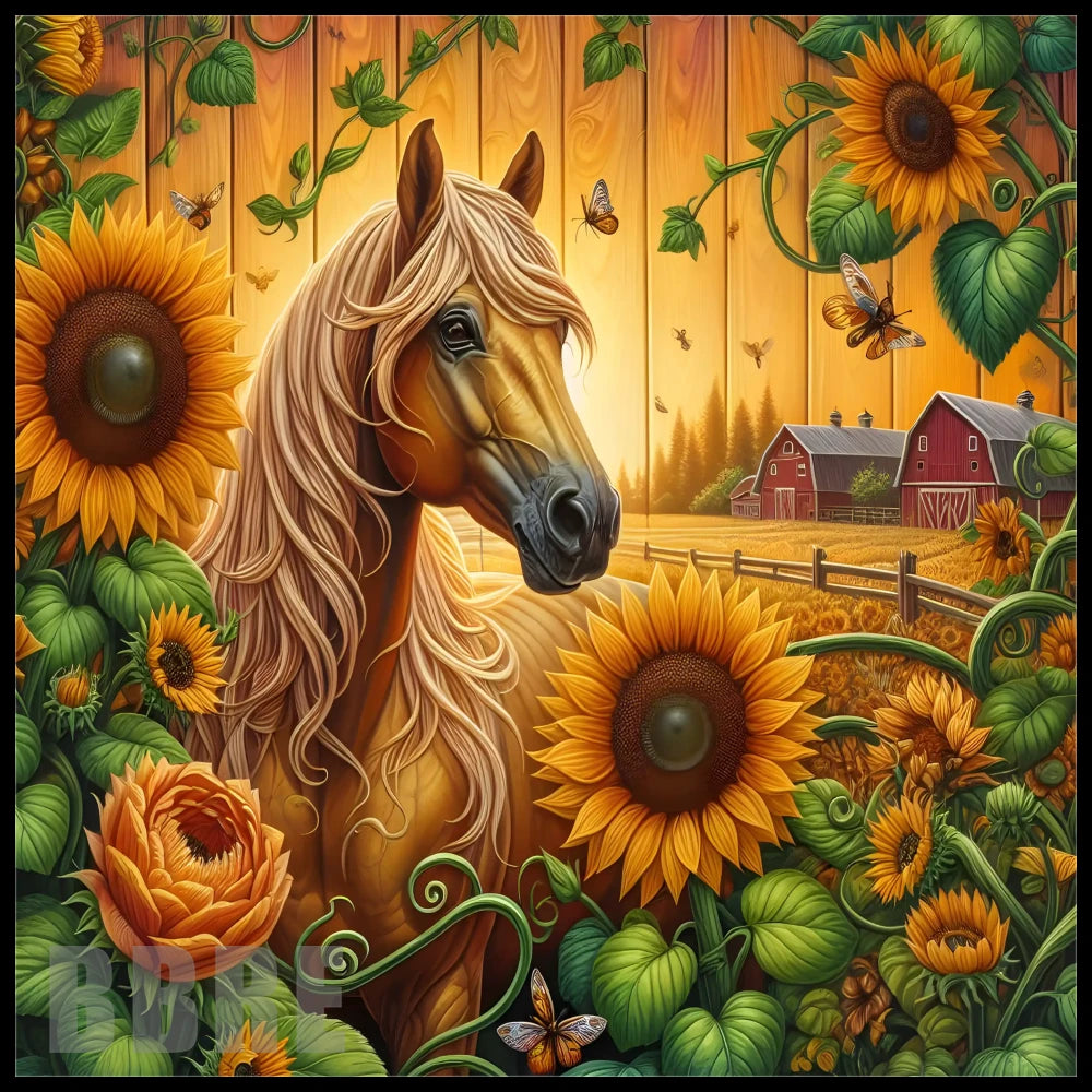 Sunflower Horse 15 OZ Straight Wrap