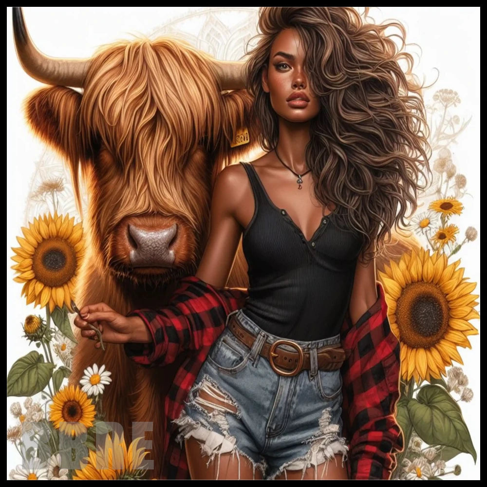 Sunflower Cow 6 15 OZ Straight Wrap