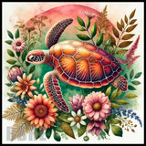 Turtle Floral 15 OZ Straight Wrap