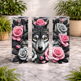 Wolf Roses 15 OZ Straight Wrap
