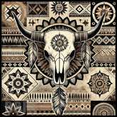 Tribal Skull 3 15 OZ Straight Wrap