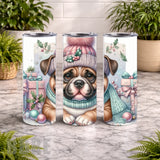 Festive Bulldog 15 OZ Straight Wrap