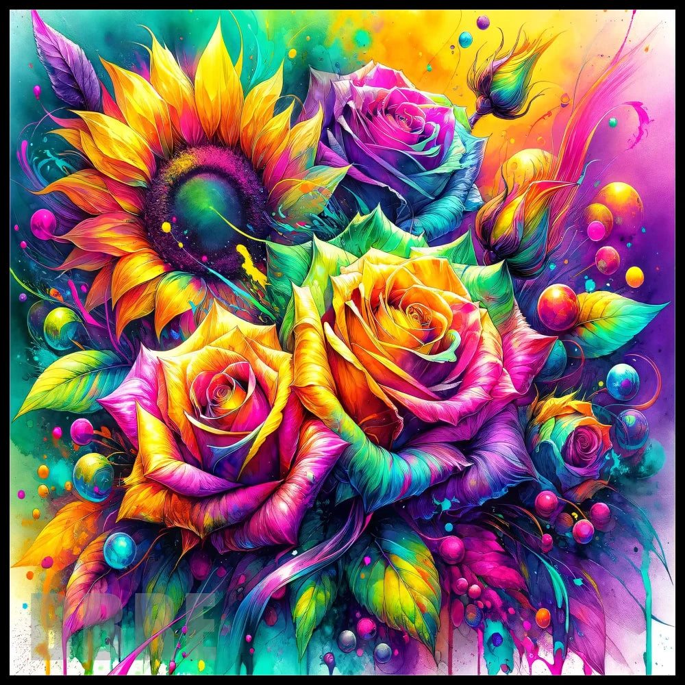 Floral Burst 5 15 OZ Straight Wrap