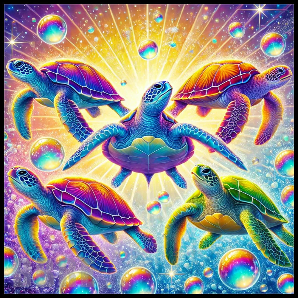 Colorful Turtles 15 OZ Straight Wrap