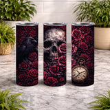 Skull Roses 15 OZ Straight Wrap