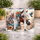 Floral Horse 6 15 OZ Straight Wrap