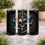 Blue Snake Skull 15 OZ Straight Wrap