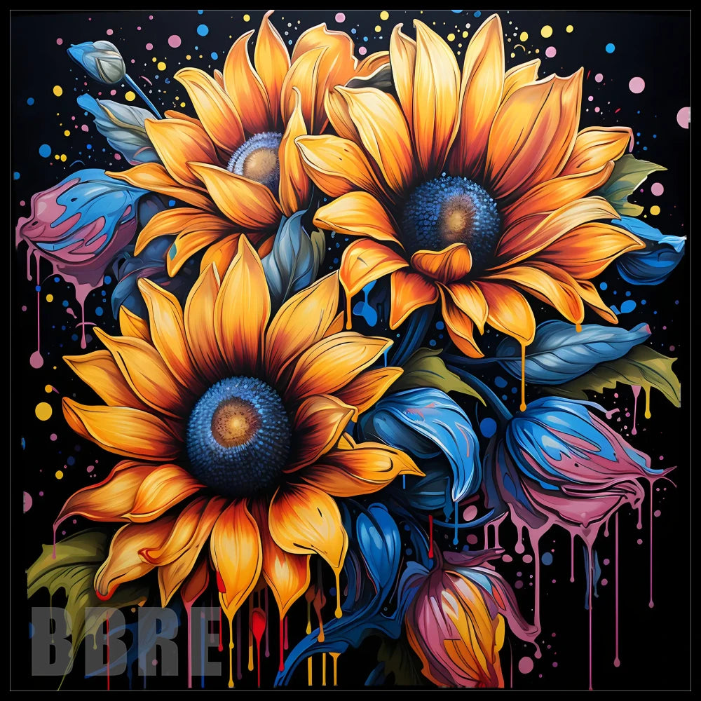 Sunflower Burst 3 15 OZ Straight Wrap