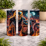 Flaming Skull 3 15 OZ Straight Wrap