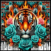 Tiger Flames 15 OZ Straight Wrap