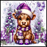 Festive Highland Cow 3 15 OZ Straight Wrap