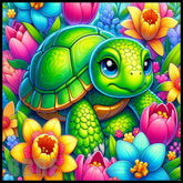 Floral Turtle 15 OZ Straight Wrap