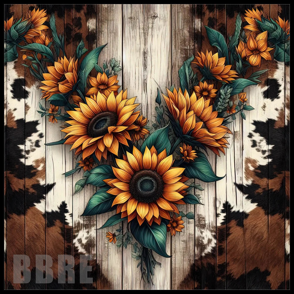 Sunflower Cow 15 OZ Straight Wrap