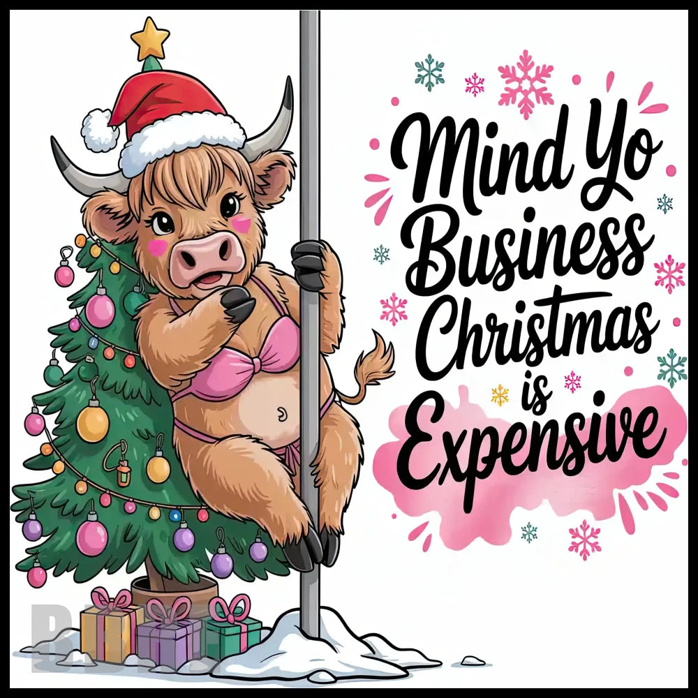 Christmas Cow 2 15 OZ Straight Wrap