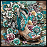 Floral Cowboy Boot 15 OZ Straight Wrap