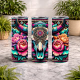 Floral Skull 21 15 OZ Straight Wrap