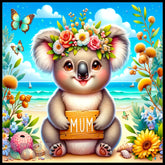 Floral Koala 3 15 OZ Straight Wrap