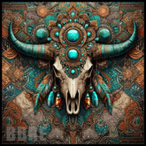 Turquoise Skull 5 15 OZ Straight Wrap
