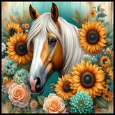 Floral Horse 14 15 OZ Straight Wrap