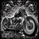 Skull Motorcycle 3 15 OZ Straight Wrap