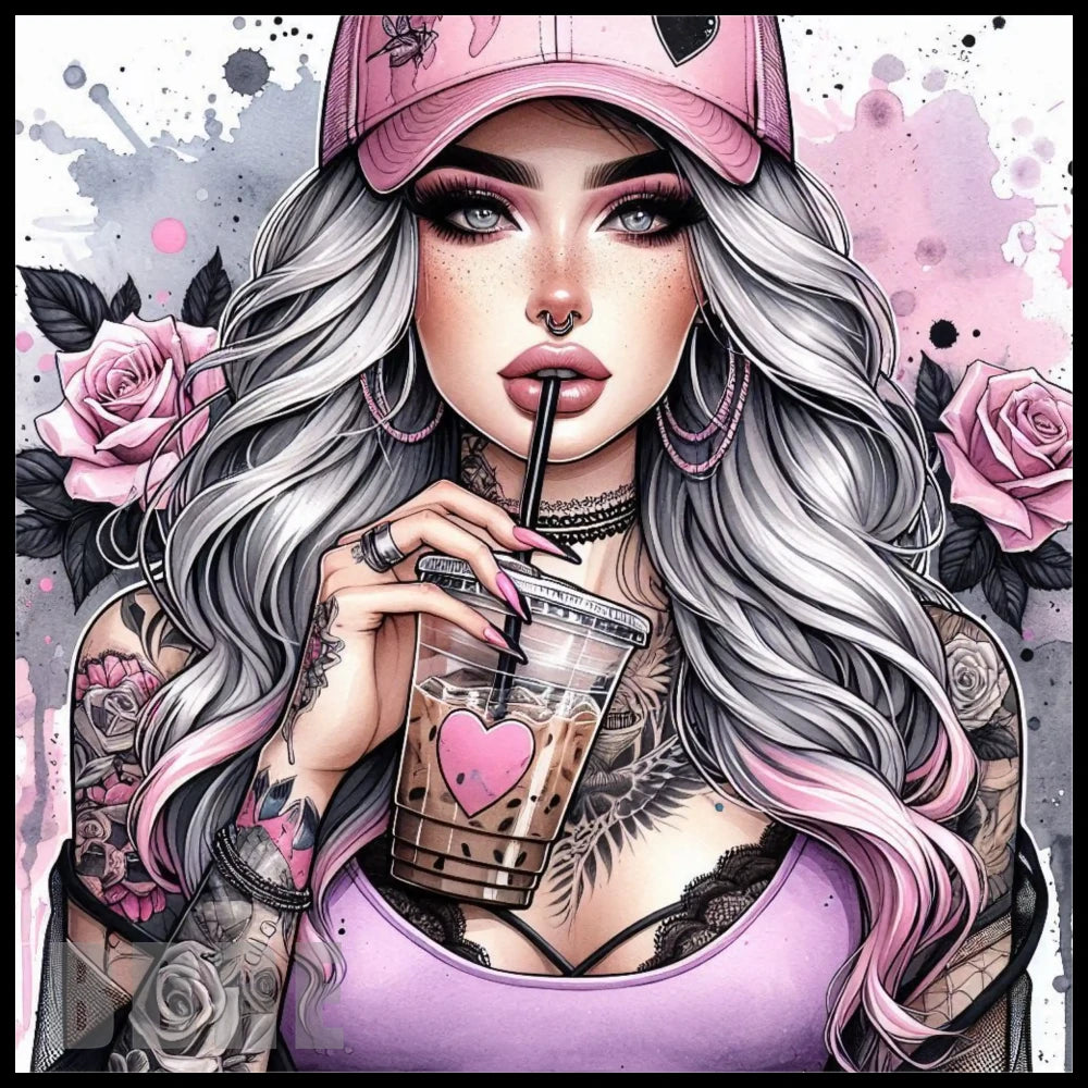 Pink Rose 15 OZ Straight Wrap