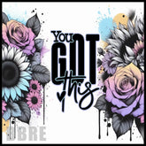 Floral Motivation 15 OZ Straight Wrap