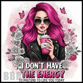 Pink Energy 15 OZ Straight Wrap