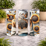 Sunflower Butterfly 15 OZ Straight Wrap