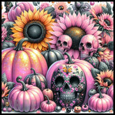 Floral Skull 35 15 OZ Straight Wrap