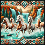 Galloping Horses 3 15 OZ Straight Wrap