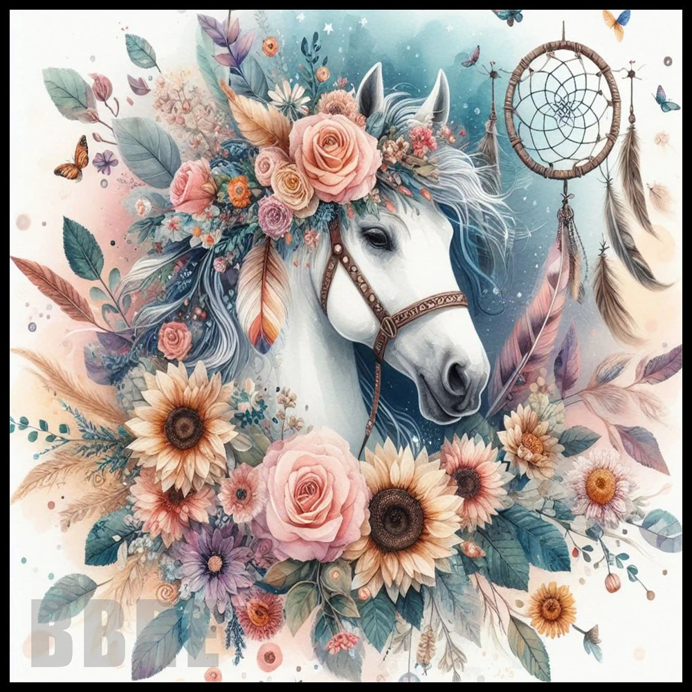 Floral Unicorn 3 15 OZ Straight Wrap