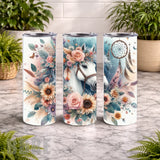 Floral Unicorn 3 15 OZ Straight Wrap