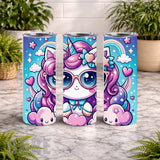 Kawaii Unicorn 15 OZ Straight Wrap