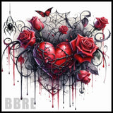 Gothic Heart 15 OZ Straight Wrap